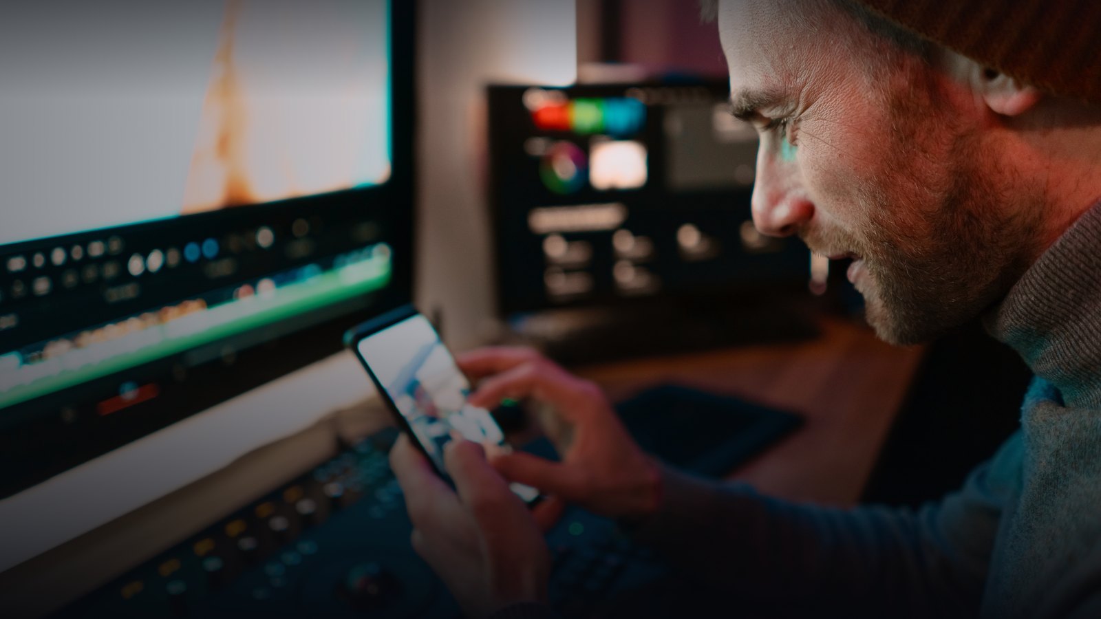 Content creator editing UGC video footage for Fort Lauderdale brands